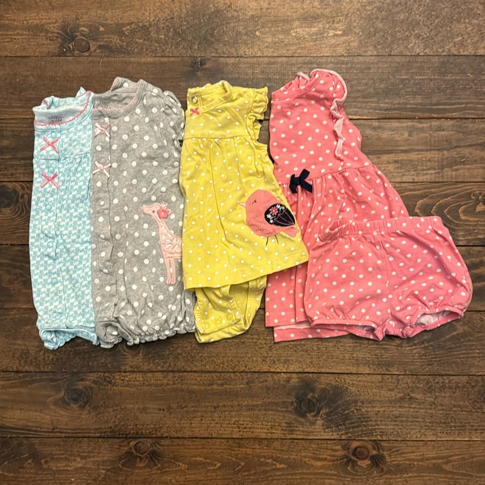 3-6 month baby girl summer bundle